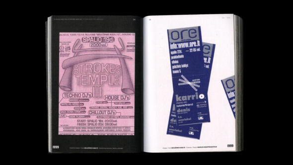 Ringailė Demšytė su knyga „Vilnius Nightlife Graphics 1992–2024“